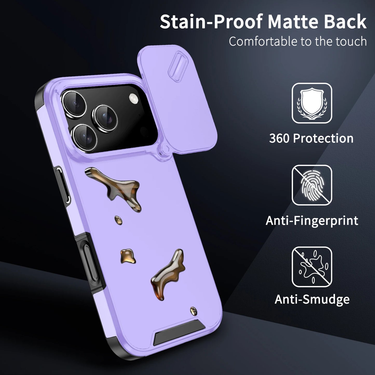 Anti-Collision Shockproof Case for  17 Pro Max 17Air 17Pro 16E Cover Slide Camera Protective Cases for  17 Air Cover