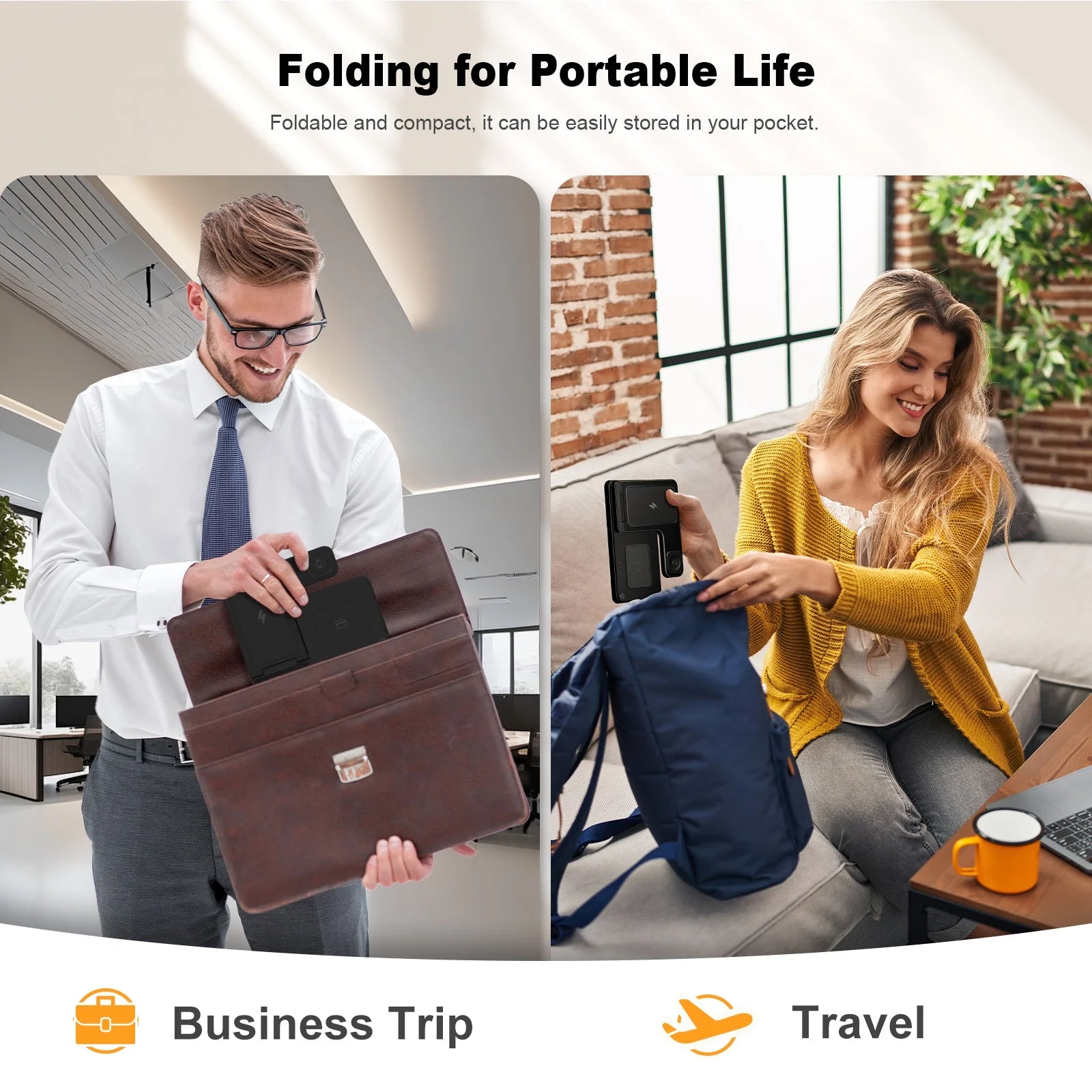 3 in 1 Wireless Charger, Foldable and Portable Charging Station, Fast Charging Stand for Iphone 16 15 14 13 12 11 Pro Max XS XR X 8, Compatible with Iwatch Series and Airpods 3 2 Pro