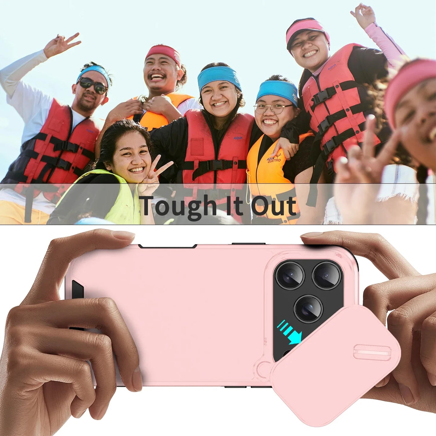 Anti-Collision Shockproof Case for  17 Pro Max 17Air 17Pro 16E Cover Slide Camera Protective Cases for  17 Air Cover