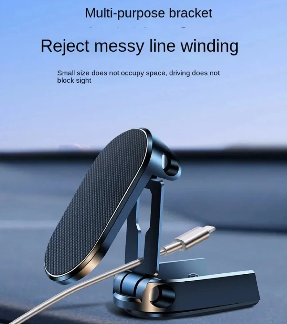 1-Pack Universal Magnetic Car Mount Stand-Foldable 360 Rotation Dashboard Phone Holder TIKA