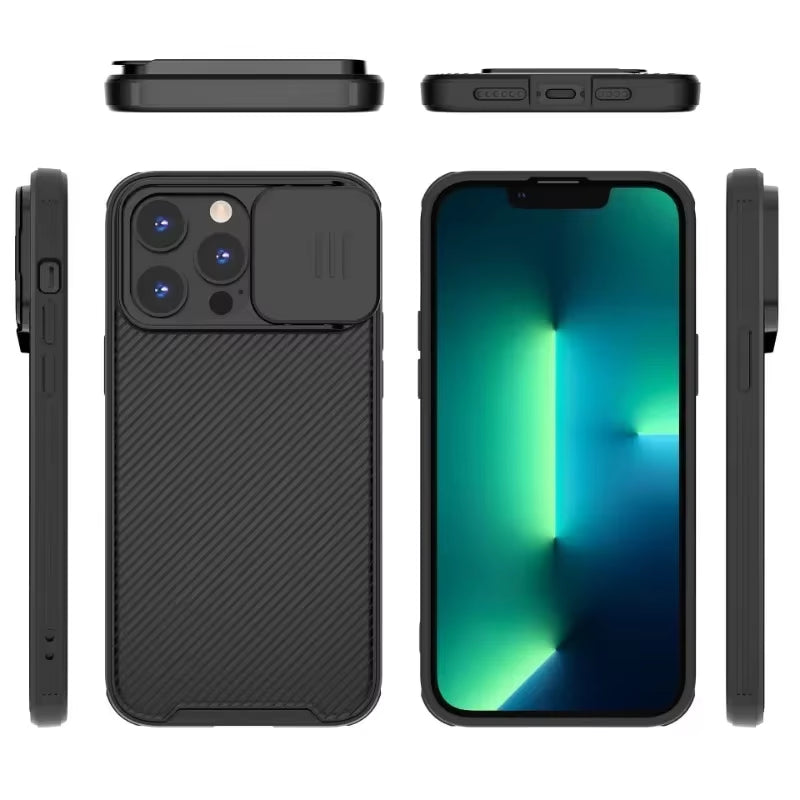 Magnetic Case for Iphone 17 16 16E 15 14 13 12 11 Pro Max Push Window Protection Lens Cover