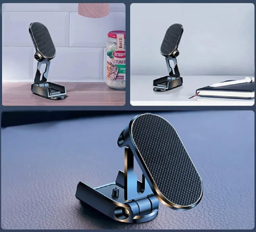 1-Pack Universal Magnetic Car Mount Stand-Foldable 360 Rotation Dashboard Phone Holder TIKA